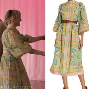 Beulah long sleeve maxi dress button down estelle midi zimmer mann paisley neon